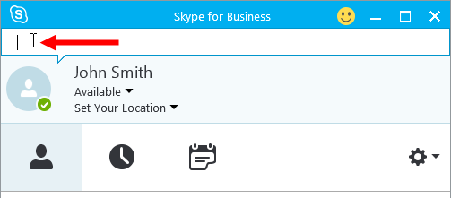 skype for business login as away