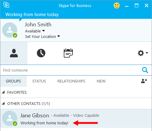 skype for business font settings