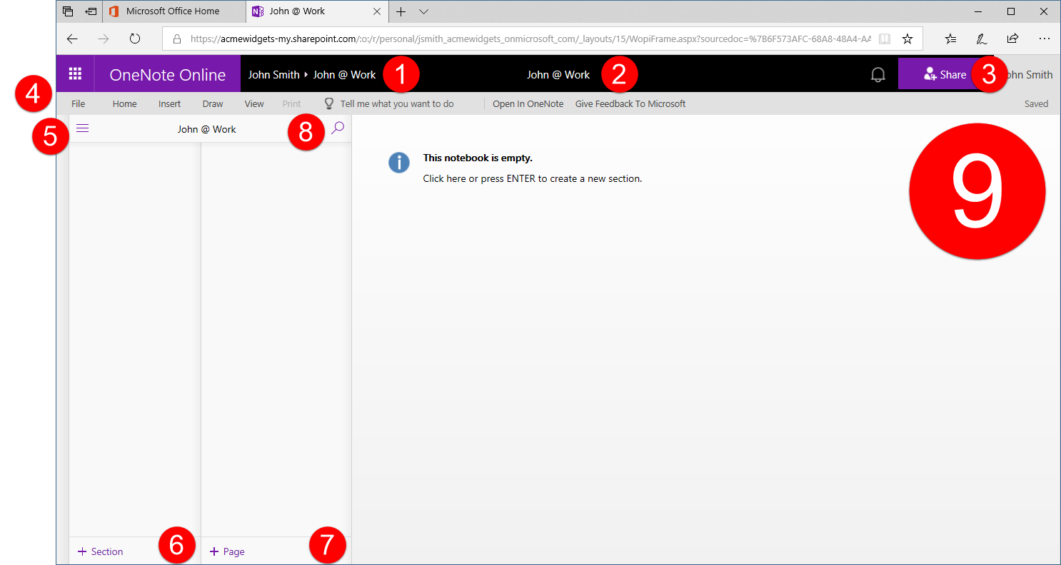 OneNote Online 9