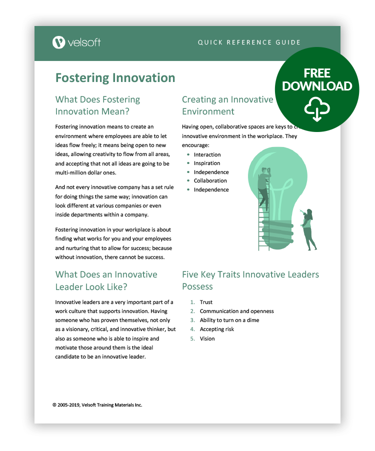 Fostering Innovation QRG