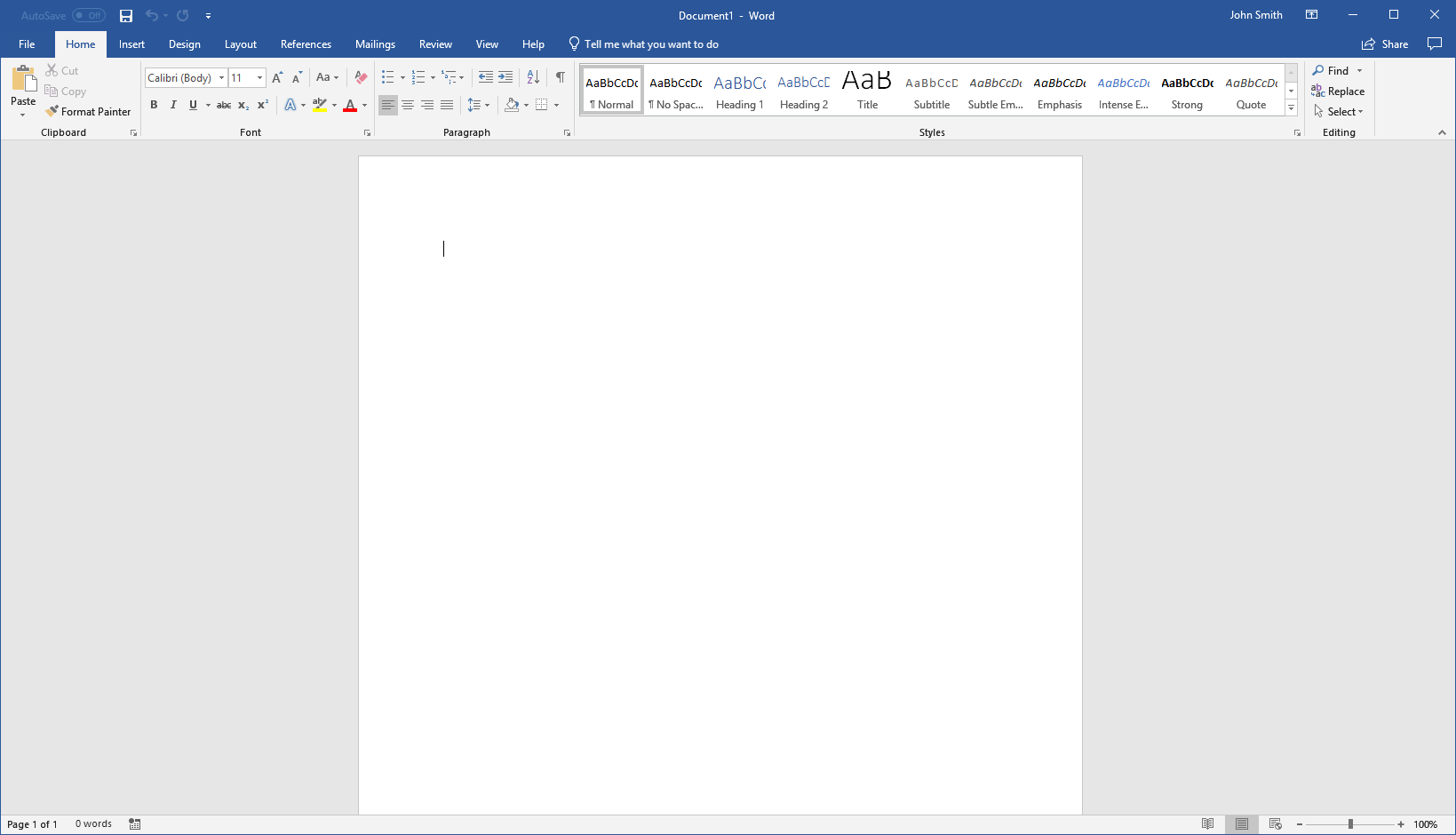 getting started with Word 2