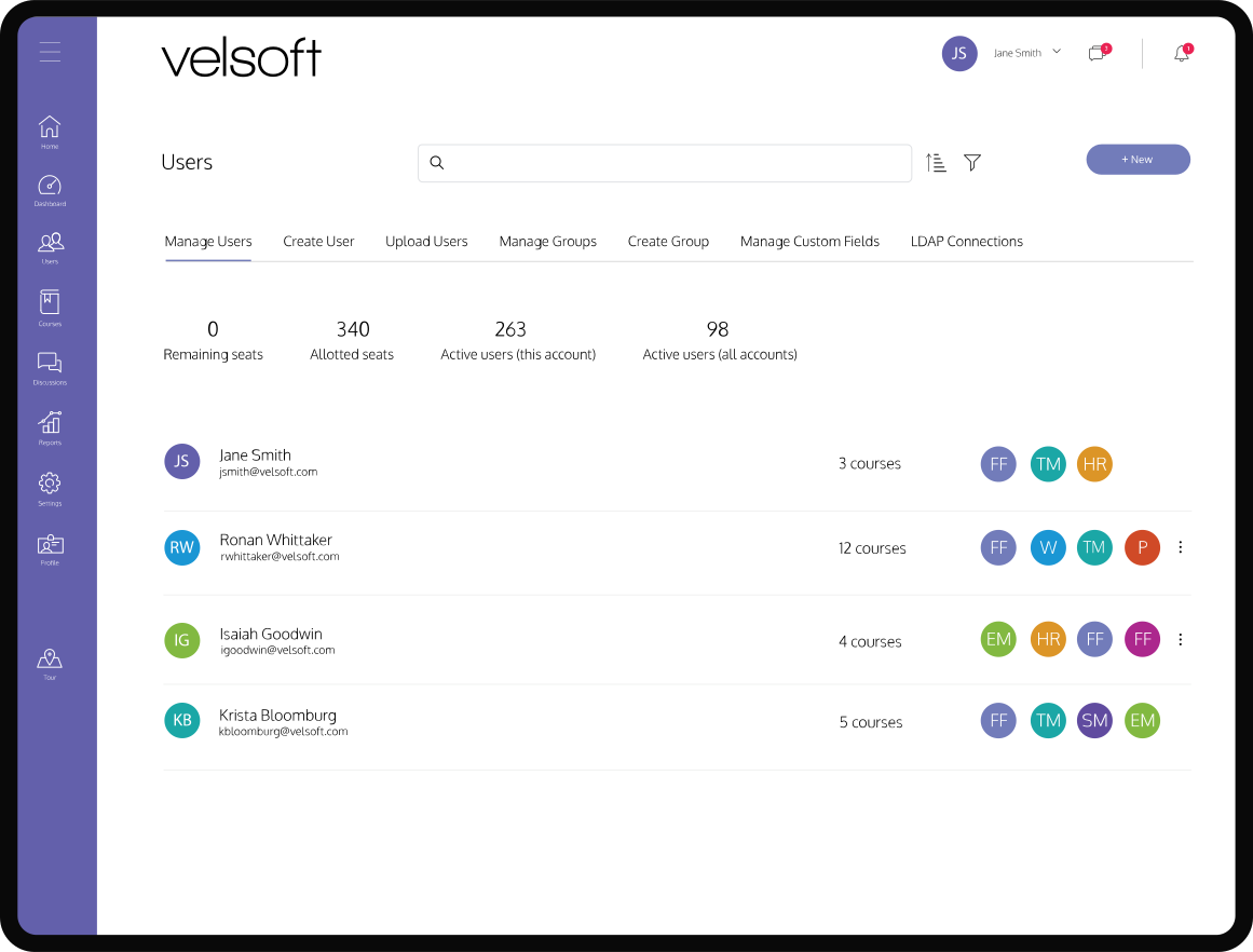 image of learning management system